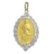 Pendentif Médaille Belle Epoque 2 ors Diamants 58 Facettes 23191-0414