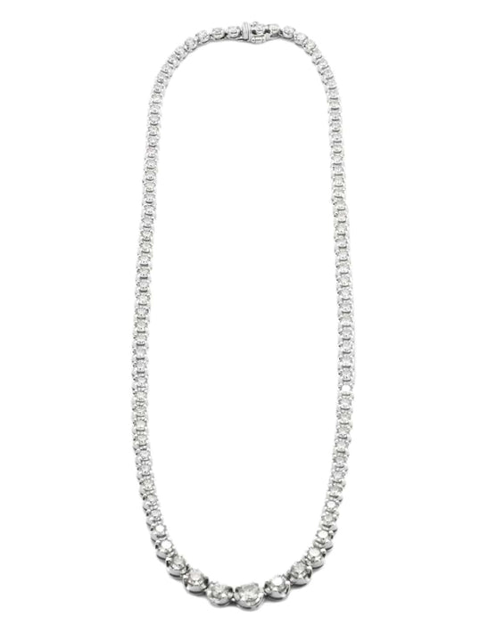 Collier Collier Rivière Or blanc Diamants 58 Facettes BO/230058