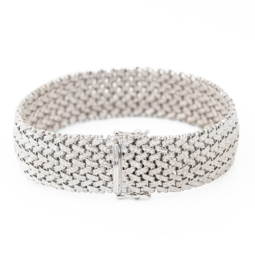 Bracelet Bracelet Maille polonaise Or blanc 58 Facettes 2277586CN