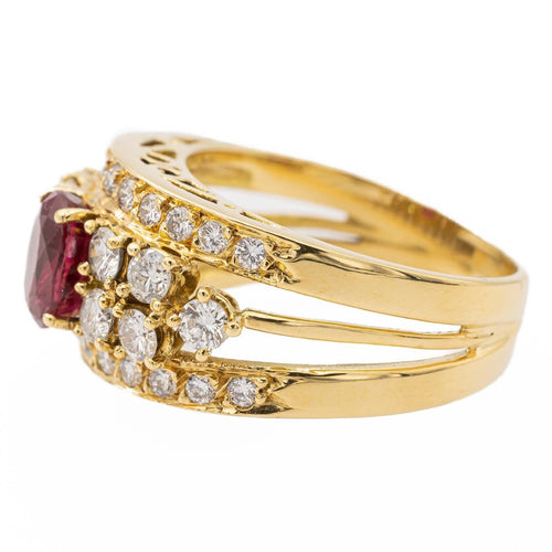 Bague 51 Bague Bandeau Or jaune Rubis 58 Facettes 2406400CN