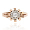 Bague 53 Bague vintage or rose solitaire diamant 58 Facettes 22-300