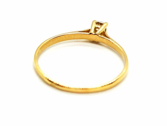 Bague 54 Bague Solitaire Or jaune Diamant 58 Facettes 1292339CN