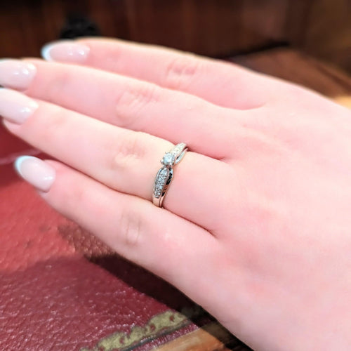 Bague 54 Bague solitaire Or blanc Diamants 58 Facettes 28793