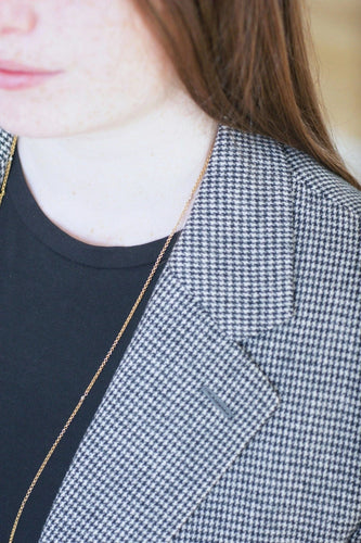 Collier Sautoir maille jaseron or et perles fines 58 Facettes