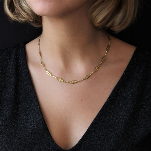 Collier Chaine en or maillons filigranés 58 Facettes 21-563