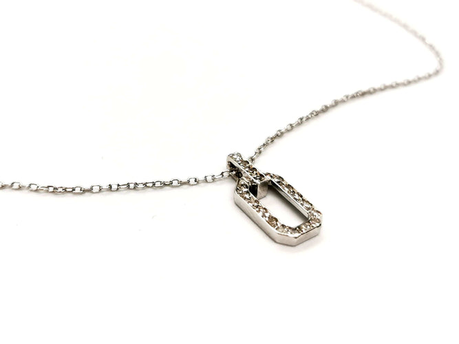 Collier Collier Or blanc Diamant 58 Facettes 1167356CD