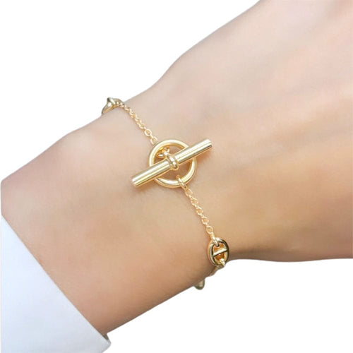 Bracelet Bracelet Hermès, "Frandole", or rose. 58 Facettes 32781