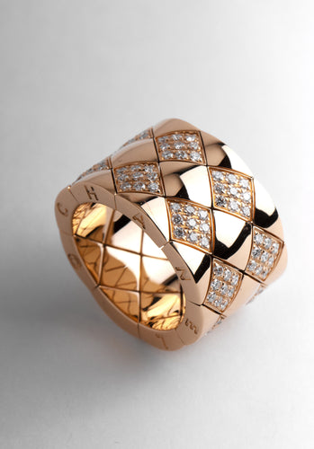 Bague 49 Bague CHANEL Matelassé Or Jaune 750/1000 58 Facettes 64514-61038