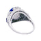 Bague 55 Bague ancienne, platine, lapis lazuli et diamants. 58 Facettes 33086