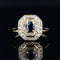 Bague 53 Bague occasion saphir diamants or jaune 58 Facettes 21-222A