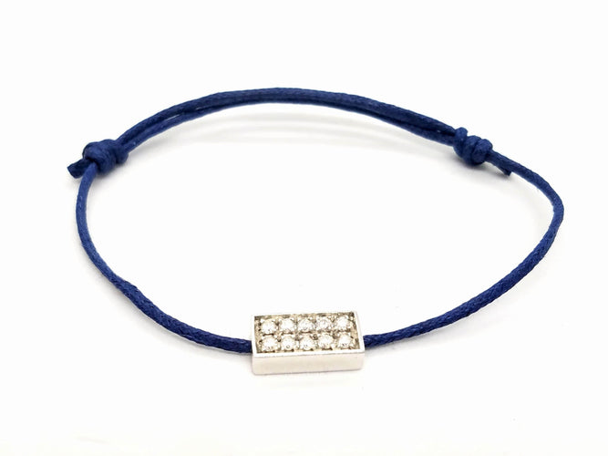 Bracelet Bracelet Cordon Or blanc Diamant 58 Facettes 578831RV