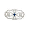 Broche Broche Art Déco en platine, or blanc, saphir et diamants. 58 Facettes 31225