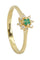 Bague 53 BAGUE FLEUR ÉMERAUDE ET DIAMANTS 58 Facettes 055411