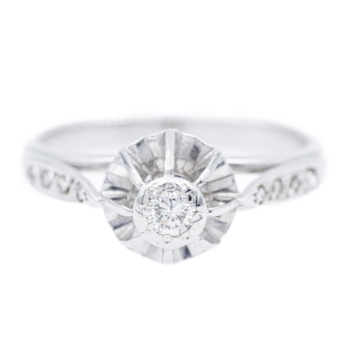 Bague 54 Bague Solitaire Or blanc Diamant 58 Facettes 2264469CN