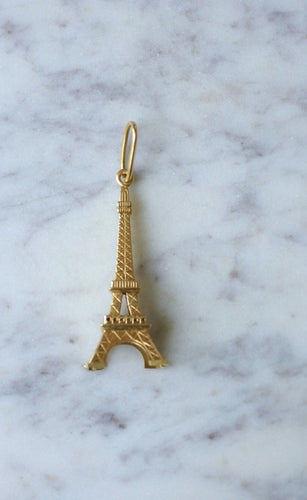 Pendentif Pendentif vintage Tour Eiffel en or jaune 58 Facettes