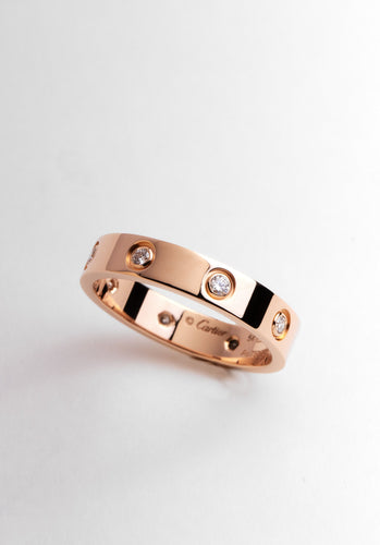 Bague 54 Bague CARTIER Love 8 Diamants Or Rose 750/1000 58 Facettes 64367-60460