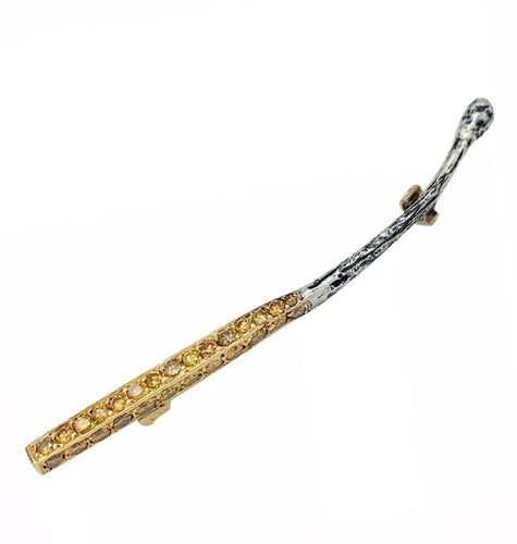 Broche Broche Yuri Kuper, "Allumette", en or, argent et diamants. 58 Facettes 31626