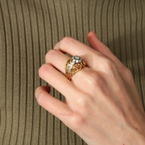 Bague BAGUE "IMPERIALE" OR & DIAMANTS 58 Facettes BO/220091 NSS