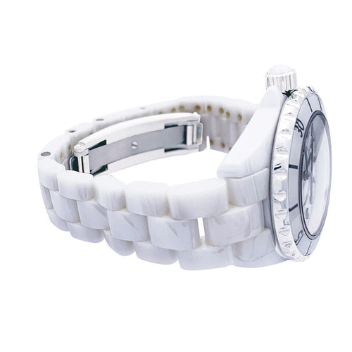 Montre Montre Chanel, "J12", céramique blanche. 58 Facettes 32757