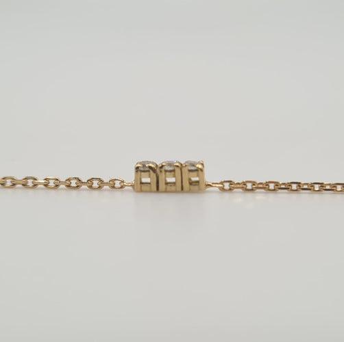 Bracelet Bracelet or jaune 18 carats sertie de diamants 58 Facettes
