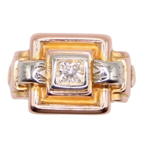 Bague Bague Tank Ajourée et diamant 58 Facettes