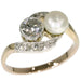 Bague 52 Bague de fiançailles avec diamants et perle 58 Facettes 15104-0064