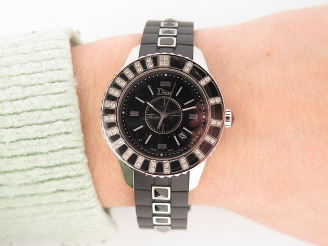 Montre montre CHRISTIAN DIOR christal 34mm 44 diamant quartz 58 Facettes 256798