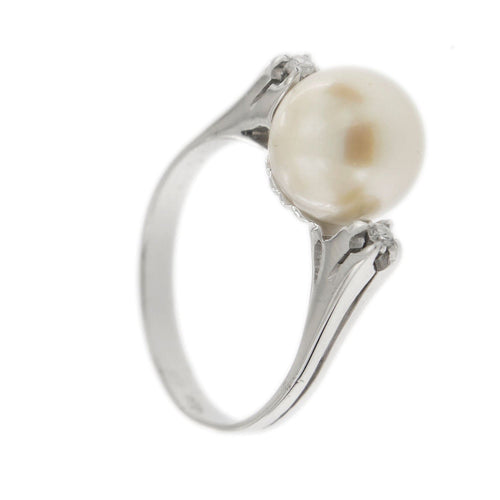 Bague 50 Bague perle et diamants 58 Facettes 27728