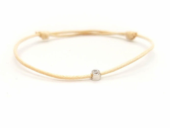 Bracelet Bracelet Cordon Or rose Diamant 58 Facettes 578852RV