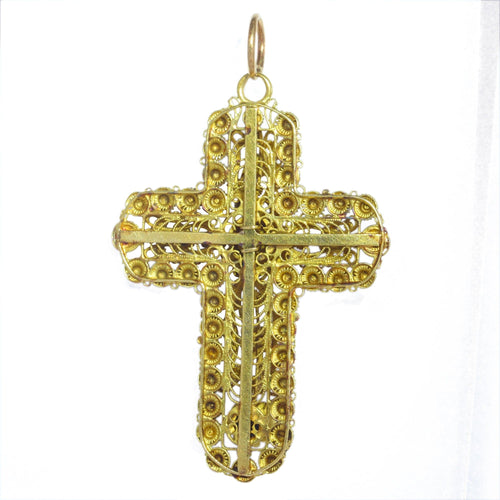 Pendentif Pendentif croix en filigrane d'or 58 Facettes 22298-0347