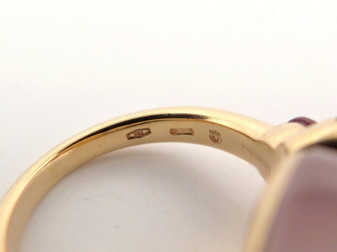 Bague 54 bague POMELLATO luna en or rose 18k quartz & tourmalines 58 Facettes 255696