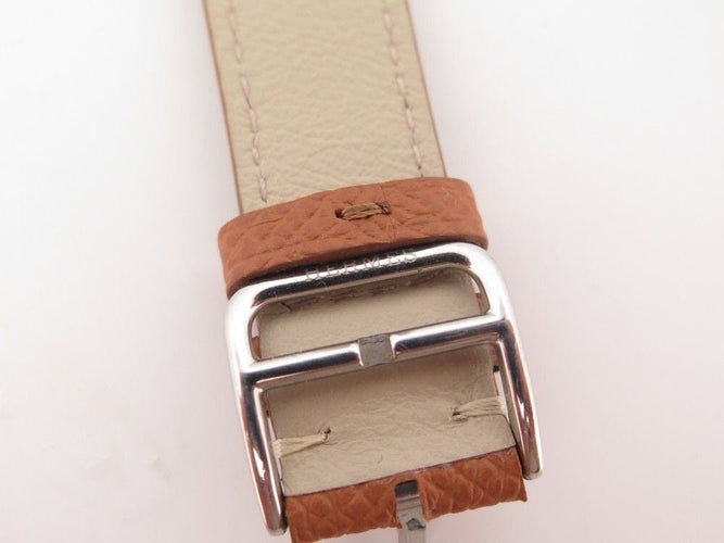 Montre montre HERMES arceau quartz 33 mm or & acier 58 Facettes 254345