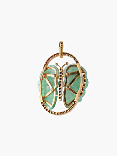 Pendentif Pendentif Papillon Pâte de verre Diamants 58 Facettes