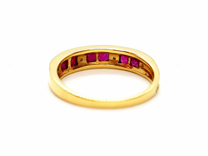 Bague 56 Bague Or jaune Rubis 58 Facettes 06319CD