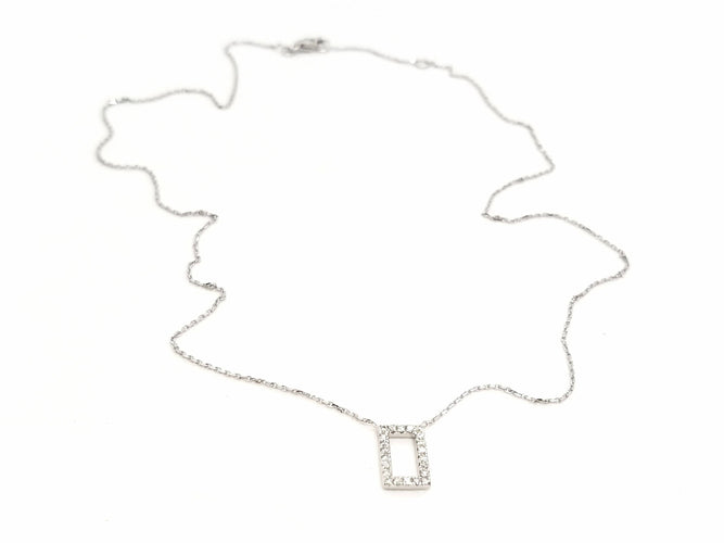 Collier Collier Or blanc Diamant 58 Facettes 579201RV