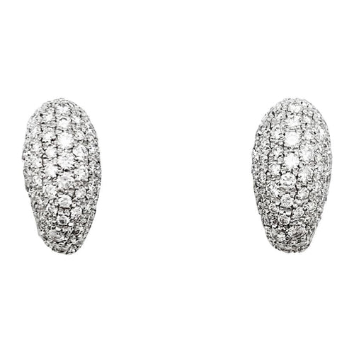 Boucles d'oreilles Boucles d'oreilles Pomellato or blanc, pavage diamants. 58 Facettes 30964