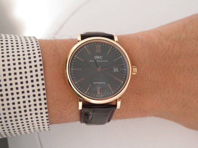 Montre montre IWC portofino iw356511 en or rose 18k automatique 40 mm 58 Facettes 249124