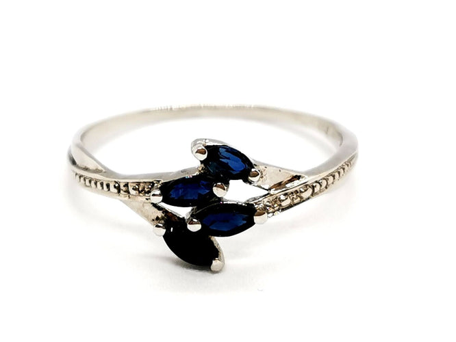 Bague 56 Bague Or blanc Saphir 58 Facettes 1141364CD