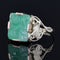 Bague 59 Bague art déco jade gravé 58 Facettes 22-225
