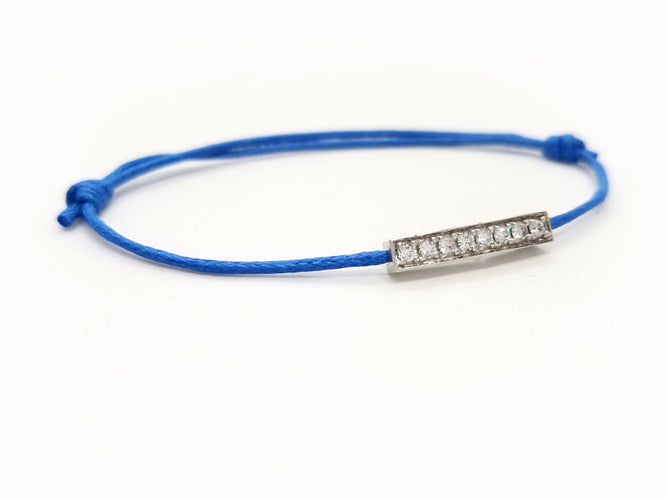 Bracelet Bracelet Cordon Or blanc Diamant 58 Facettes 578873RV