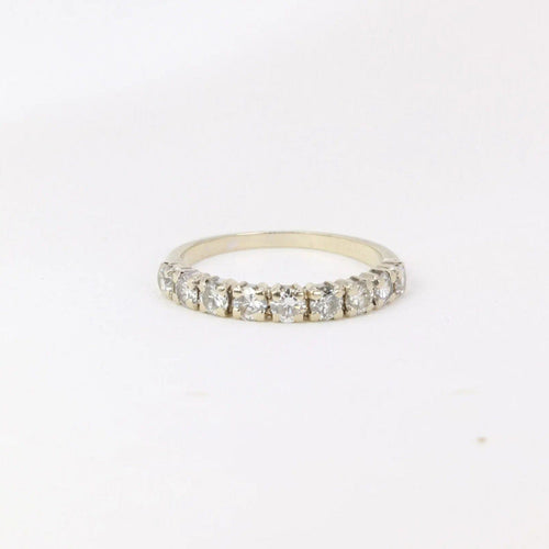 Bague 53 Demi-Alliance américaine diamants 0,9 ct 58 Facettes J118