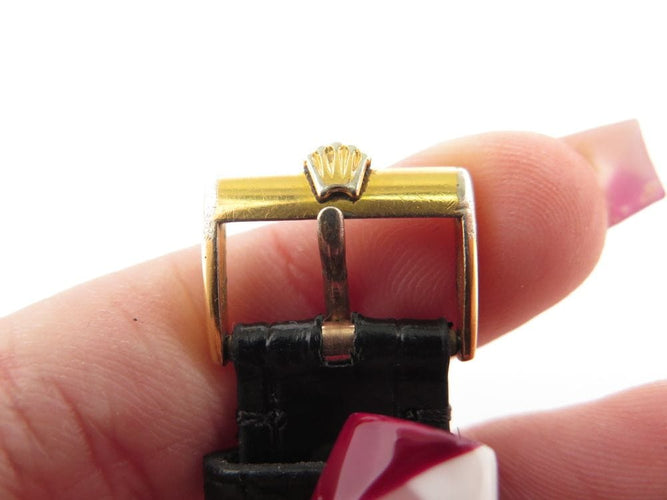 Montre vintage montre ROLEX oysterdate precision 29 mm mecanique plaque or & cuir 58 Facettes 247061