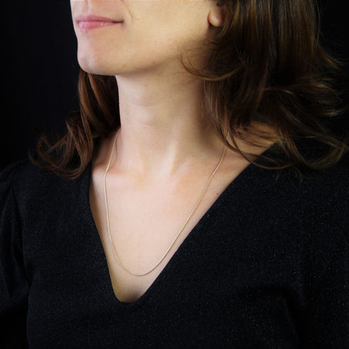 Collier Chaine maille gourmette limée or jaune 58 Facettes 99-229A