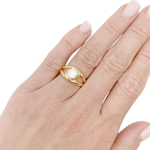 Bague 51 Bague Cartier, "Astragale", or jaune, diamant. 58 Facettes 32793