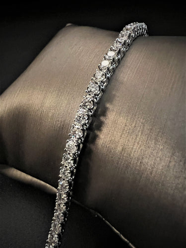 Bracelet Bracelet tennis Or blanc et Diamants 58 Facettes