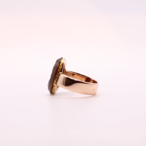 Bague Bague Empire Camée Agate Homme casqué 58 Facettes