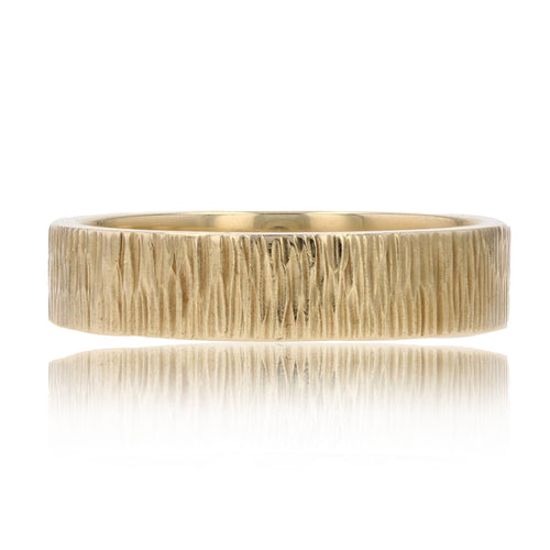 Bague 60 Alliance or jaune brossé 58 Facettes 14-076