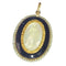 Pendentif Pendentif Médaille Marie nacre onyx et perles de rocaille 58 Facettes 23191-0428