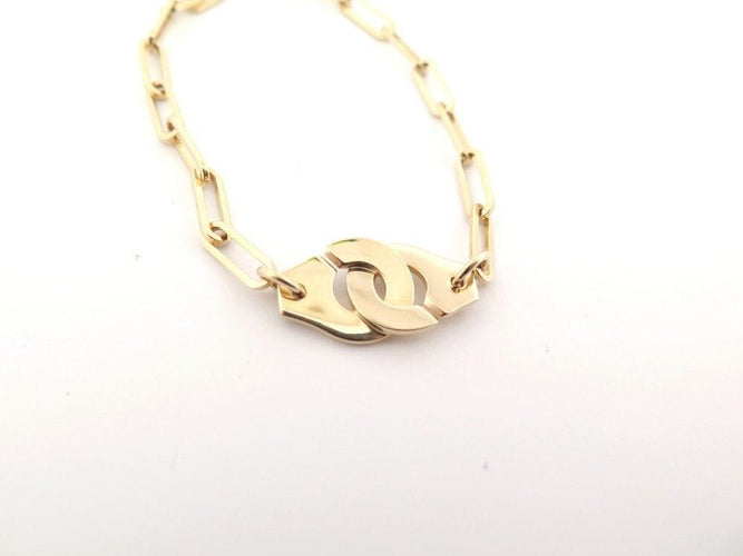 Bracelet bracelet DINH VAN menottes r12 or jaune 18k & diamants 58 Facettes 255762