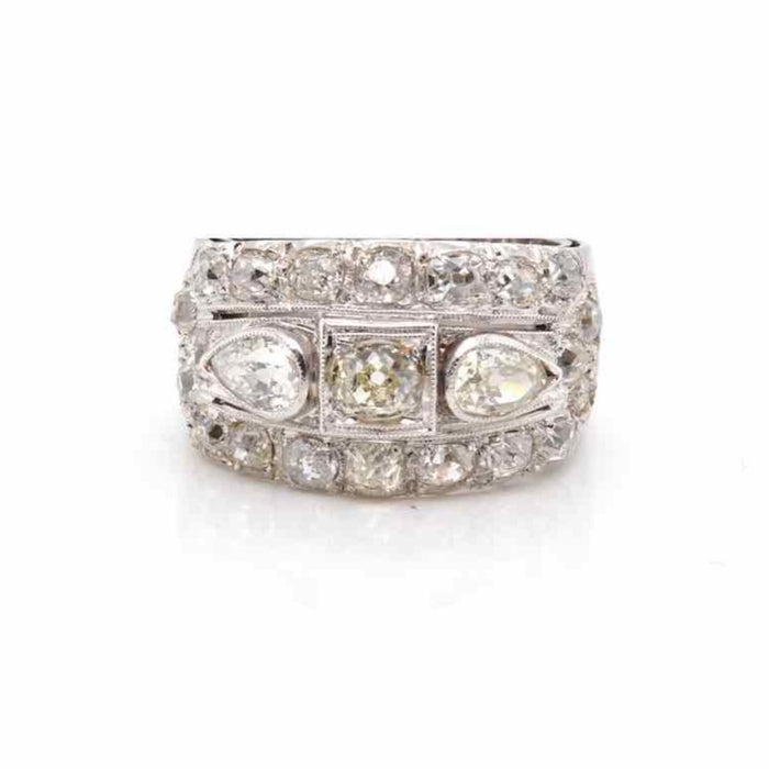 Bague 59 Bague bandeau Or blanc Diamants 58 Facettes 24629